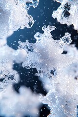 Canvas Print - Sparkling winter wonderland with intricate ice crystals