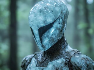 Poster - futuristic warrior in icy armor