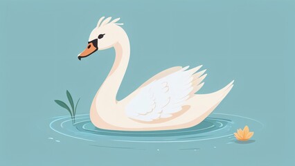 Naklejka na meble illustration of beauty gracefull swan