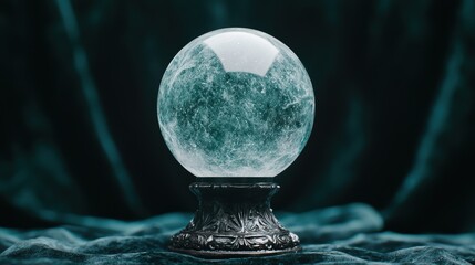 Sticker - Mystical crystal ball on dark background