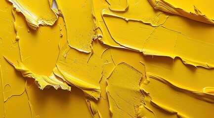 Canvas Print - yellow paint on wall