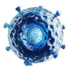 Poster - A blue sphere with a white center