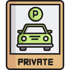 Canvas Print - Reserved Parking Sticker