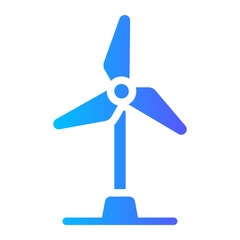 Canvas Print - windmill Gradient icon