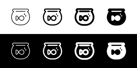 Editable fish bowl vector icon. Veterinary, animal, pet care, pet shop. Part of a big icon set family. Perfect for business, web and app interfaces, presentations, infographics, etc