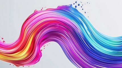 Wall Mural - Abstract Colorful Wave Painting