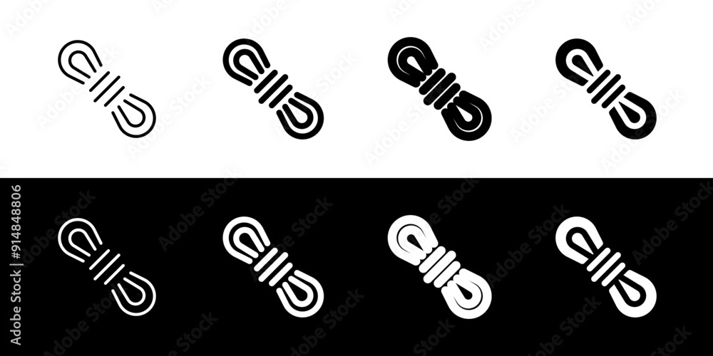Carrick Rope Icon Editable rope, carabiner vector icon. Part of a big icon set family ...