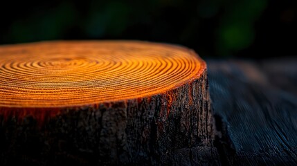 Canvas Print - Texture of tree rings, cross-section, natural history Background