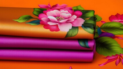 Wall Mural - Textile design, artistic prints, bold colors Background