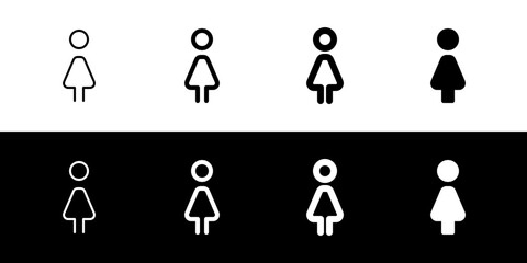 Wall Mural - Editable female restroom vector icon. Part of a big icon set family. Perfect for web and app interfaces, presentations, infographics, etc