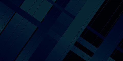 Wall Mural - simple modern dark blue background with overlapping triangles. blue abstract background with empty s