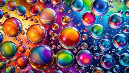 Wall Mural - Abstract background with colorful droplet bubbles , abstract, background, colorful, droplet, bubbles, vibrant, colors, art, design