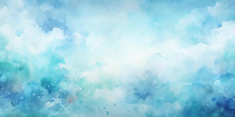 Wall Mural - Soft and serene watercolor background with a soothing blue color palette , abstract, watercolor, background, soft, blue