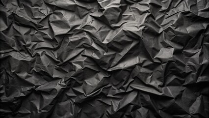 Wall Mural - Abstract background of black paper with folds, abstract, background, black, paper, folds, texture, dark, design, artistic