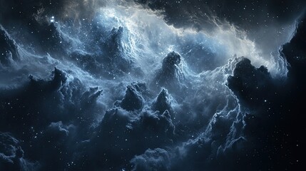 Wall Mural - Cosmic Clouds and Stars in Deep Space