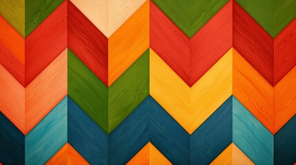 Wall Mural - Chevron pattern, modern wallpaper, bold colors Background