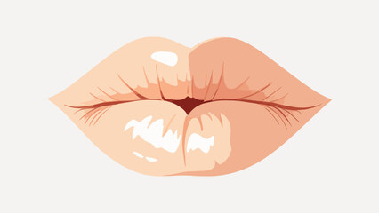 Poster - aesthetic of a lipstick kiss illustration vector