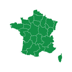  Map of France. Vector France Map on white background.
