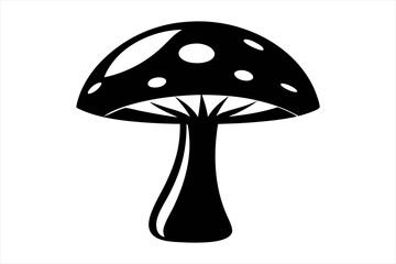 Fungal Silhouette Vector illustration.