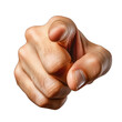 © BoOm - A close-up of a pointing hand, symbolizing direction, authority, or emphasis, perfect for communication and motivation themes. transparent background