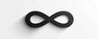 © CHONCHANOK PHOTO - Stylish black infinity symbol on a white background, representing endless possibilities and eternal connections.