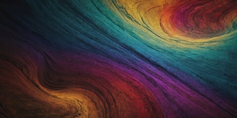 Wall Mural - A colorful abstract painting with a swirl pattern