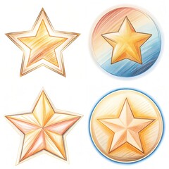 Wall Mural - set of stars