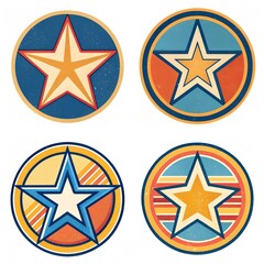 Wall Mural - set of stars