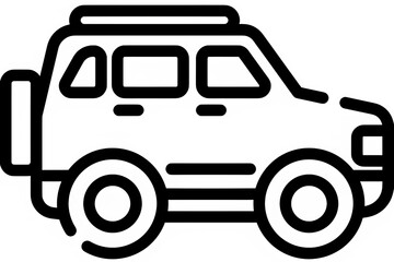 Wall Mural - SUV car profile pictogram. Generative AI