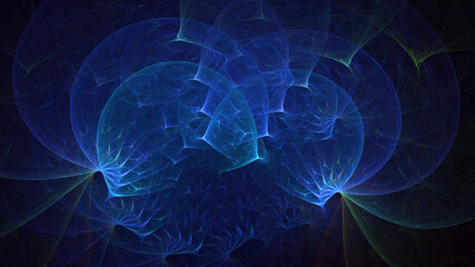 Wall Mural - 3D manual rendering abstract colorful fractal light background. Its not AI Generatd illustration.