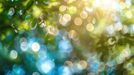 Wall Mural - Sunlight creating bokeh in the summer sky