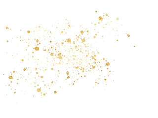 gold glitter. golden sparkle confetti. shiny glittering dust for party celebration anniversary birth