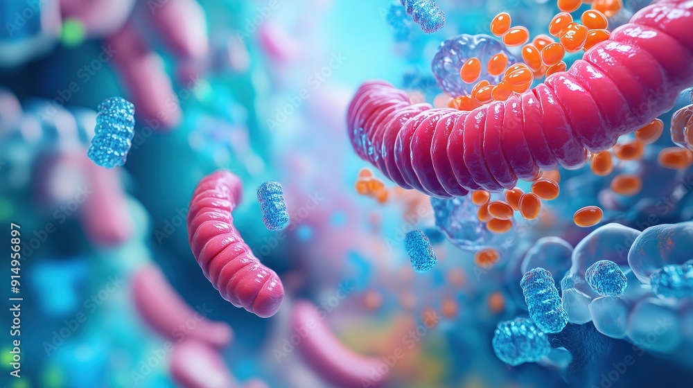 Supplement Absorption Visualize the absorption process of water-soluble vitamins (B complex ...