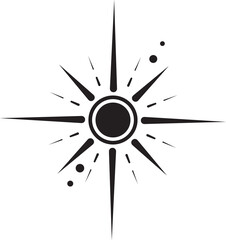 Wall Mural - line icon of star. y2k shiny element. sparkles and glitter symbol. retro graphic of minimal figure. 