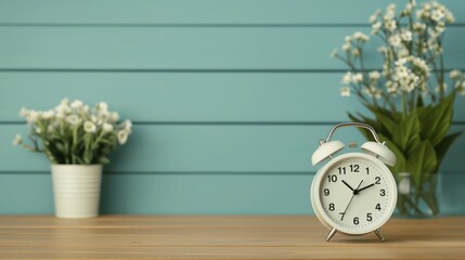 a calculator and a miniature clock symbolize time management and work-life balance. Image for article thumbnail.