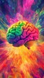 © LabirintStudio - Colorful human brain with vibrant abstract