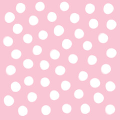 Wall Mural - Charming Pink Polka Dot Pattern