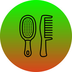 Sticker - Hair brushes Icon