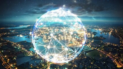 Aufkleber - global communication network concept