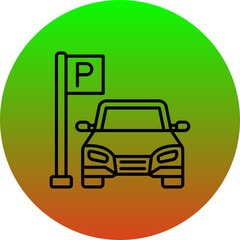 Canvas Print - Parking Icon