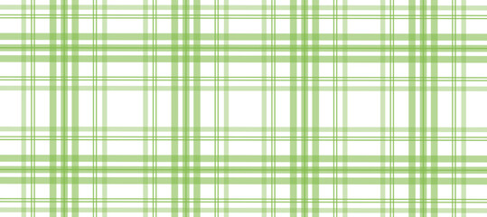 Wall Mural - Green and white plaid fabric texture background	