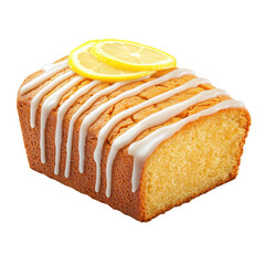 Delicious lemon cake loaf topped with icing and fresh lemon slices, perfect for desserts and baking enthusiasts.