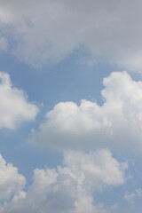Wall Mural - blue sky with puffy clouds