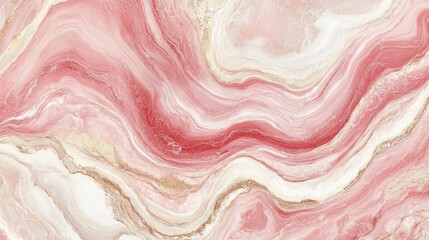 Wall Mural - Abstract Pink and Gold Swirling Marble Texture