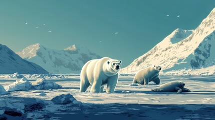 Polar Bears in the Arctic