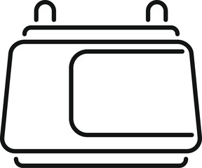 Poster - Simple icon of a pet carrier door opened, ready for an animal to be placed inside