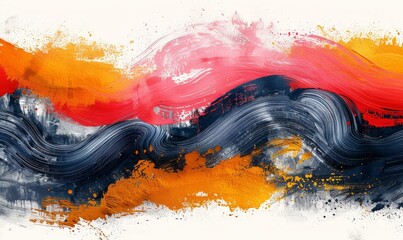 Wall Mural - A dynamic abstract background with bold strokes and a vibrant color palette