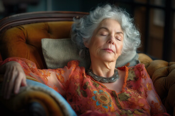 Poster - Sleepy older woman