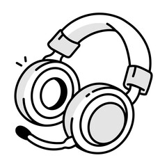 Sticker - Sketchy style icon of headphones 

