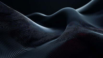 Wall Mural - abstract futuristic shape on black background